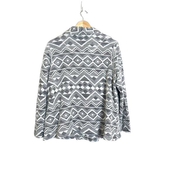 Lucky Brand Women's Plus Size Boho Aztec Knit Blazer Jacket Casual Size 1X - Picture 3 of 12